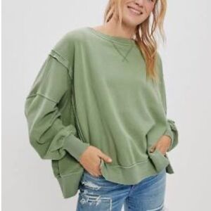 AE Oversized Reverse Fleece Big Hug Crewneck Sweatshirt